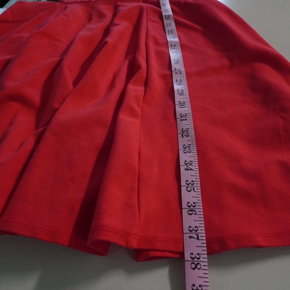 Torrid Red Sleeveless A-Line Dress Size 1X Back Cutout Exposed Gold Zipper - Picture 7 of 13